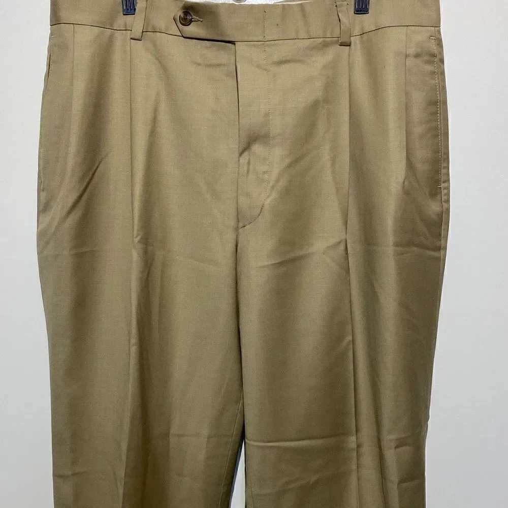 Nautica Women's Khaki Button‎ Zip Wool Chino Pants Size 36
